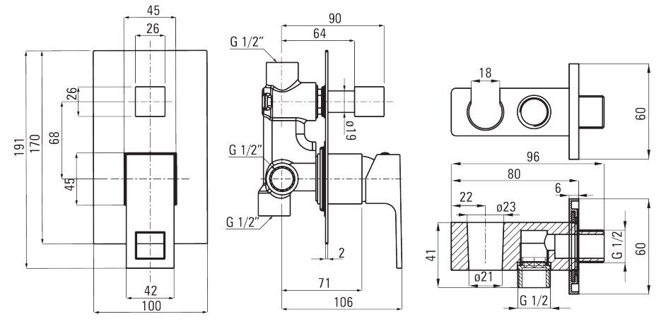 Душевая система скрытого монтажа DEANTE ANEMON NAC 09MP — изображение 6