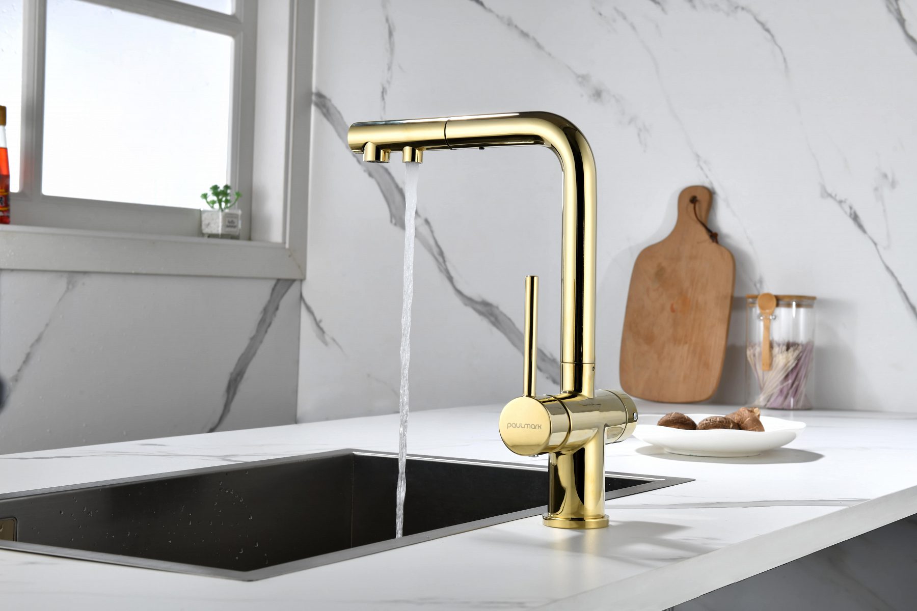 Смеситель для кухни под фильтр PAULMARK SERPENTINE, золото, Se213222-G — изображение 7