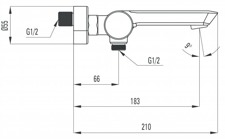 Смеситель для ванны DEANTE ARNIKA NERO BQA N11M — изображение 4