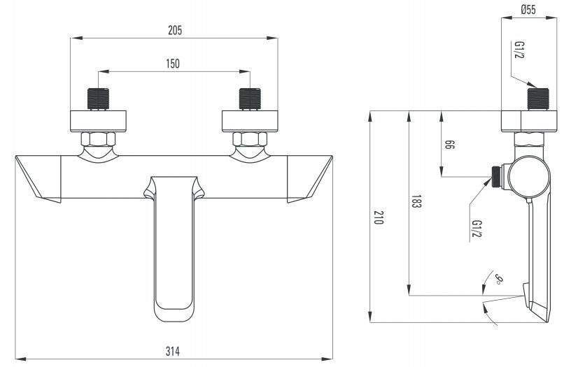 Смеситель для ванны DEANTE ARNIKA NERO BQA N11M — изображение 5