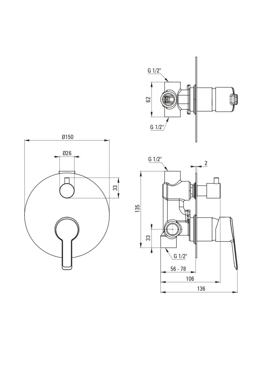 Душевая система скрытого монтажа DEANTE ARNIKA NERO NAC N9QP — изображение 3