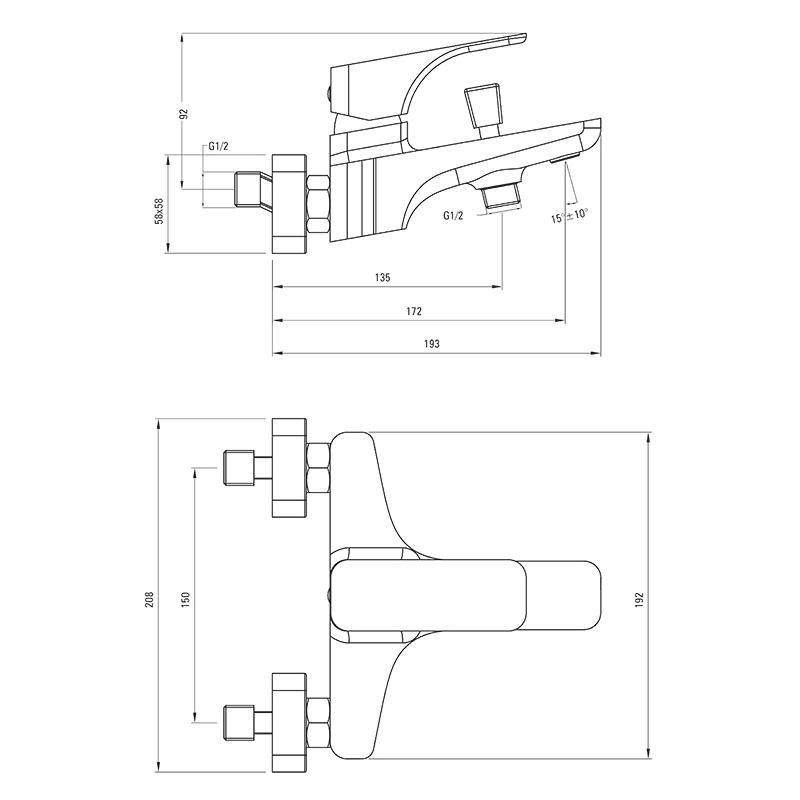 Смеситель для ванны DEANTE HIACYNT NERO BQH N10M — изображение 3