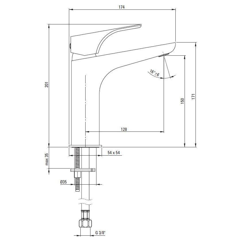 Смеситель для умывальника DEANTE HIACYNT BQH 020K — изображение 4