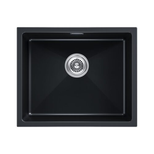 Кухонная мойка PAULMARK LUMI 55UNI, LU55-BLM, черный металлик, 555х460