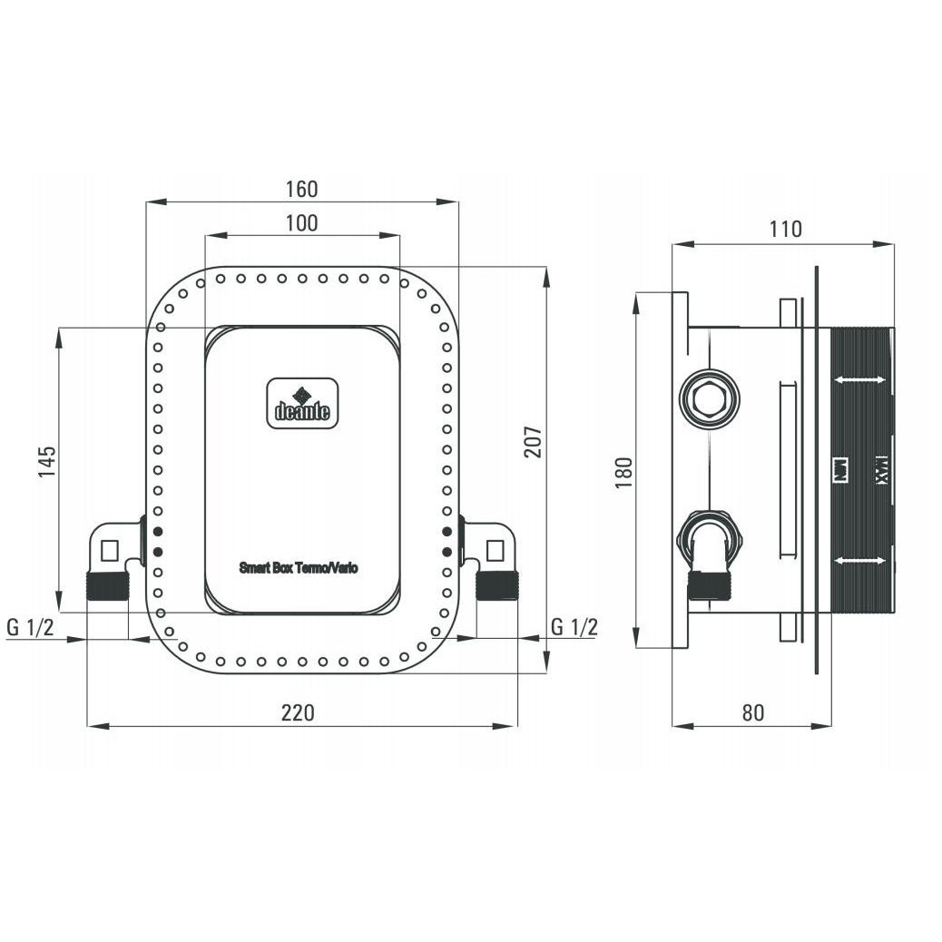 Душевая система скрытого монтажа DEANTE AZALIA с механизмом BOX, BXYY0DAM — изображение 7