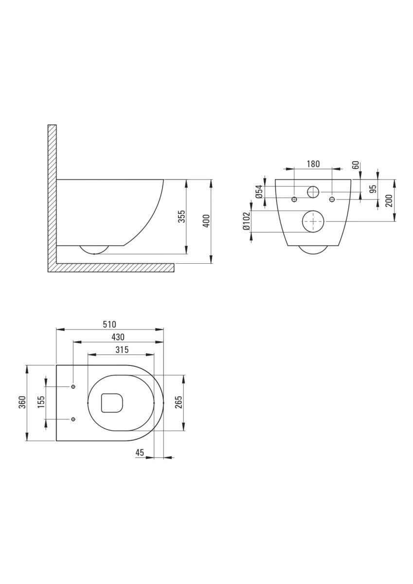 Унитаз подвесной Deante Peonia Titanium, CDE DZPW — изображение 6