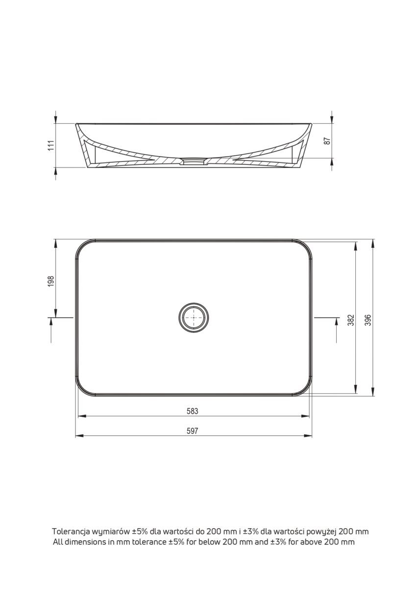 Умывальник Deante Tess, CDS 6U6S — изображение 5