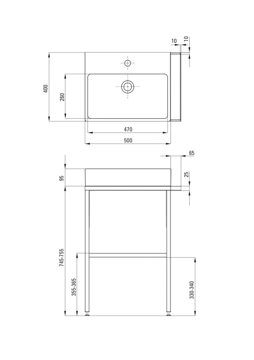 Консоль с умывальником DEANTE TEMISTO 56.5x40, CDTS6U4S — изображение 5