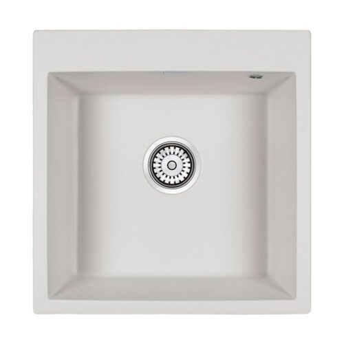 Кухонная мойка PAULMARK KANTE 50, PM105152-WH, белый, 510х523