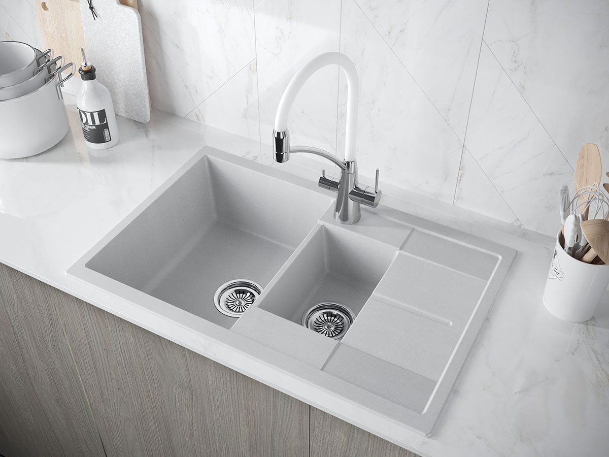 Смеситель для кухни под фильтр PAULMARK SIEGEN, хром, белый излив, Si213111-CRw — изображение 6