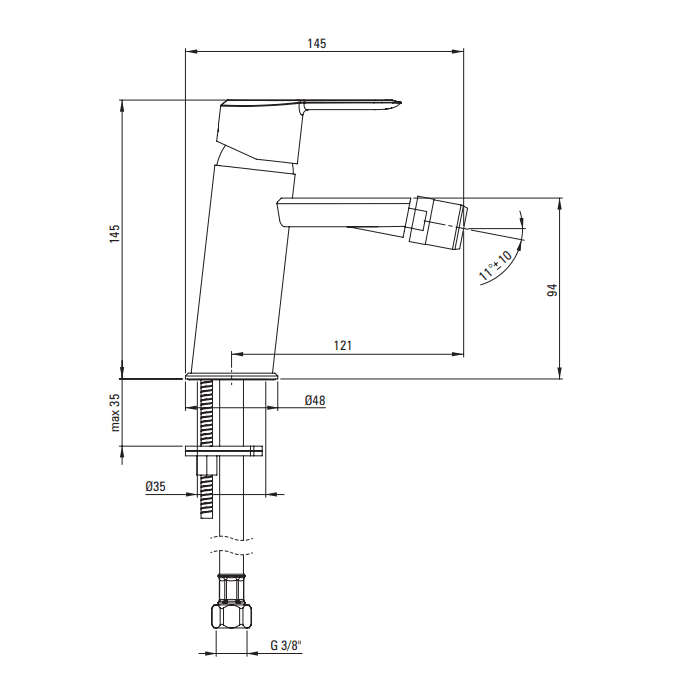 Смеситель для биде DEANTE ARNIKA ZOLOTO BQA R30M — изображение 2