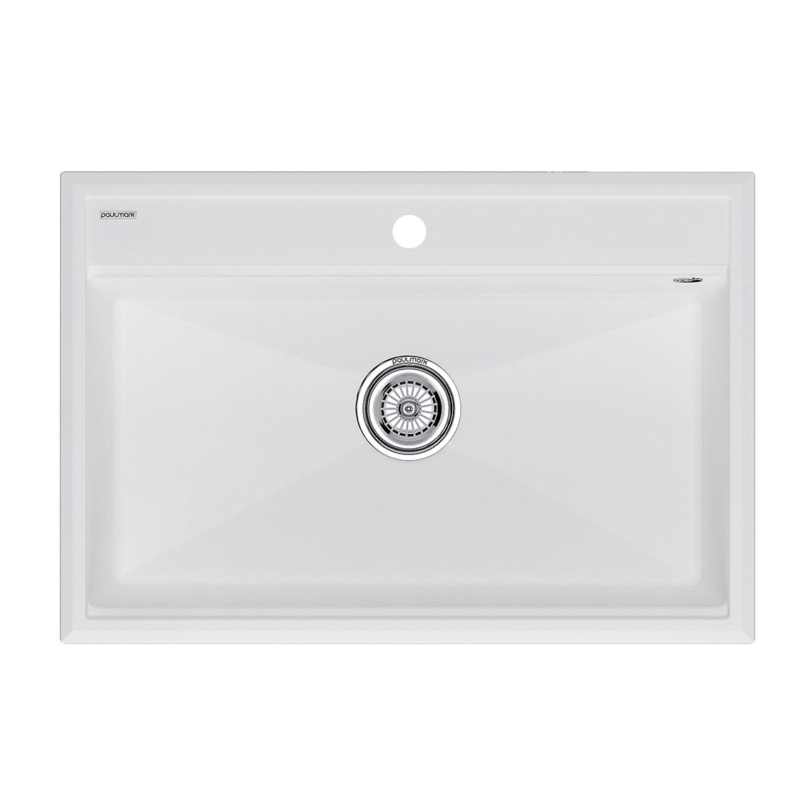 Кухонная мойка PAULMARK STEPIA 80, PM117551-WH, белый, 750х510