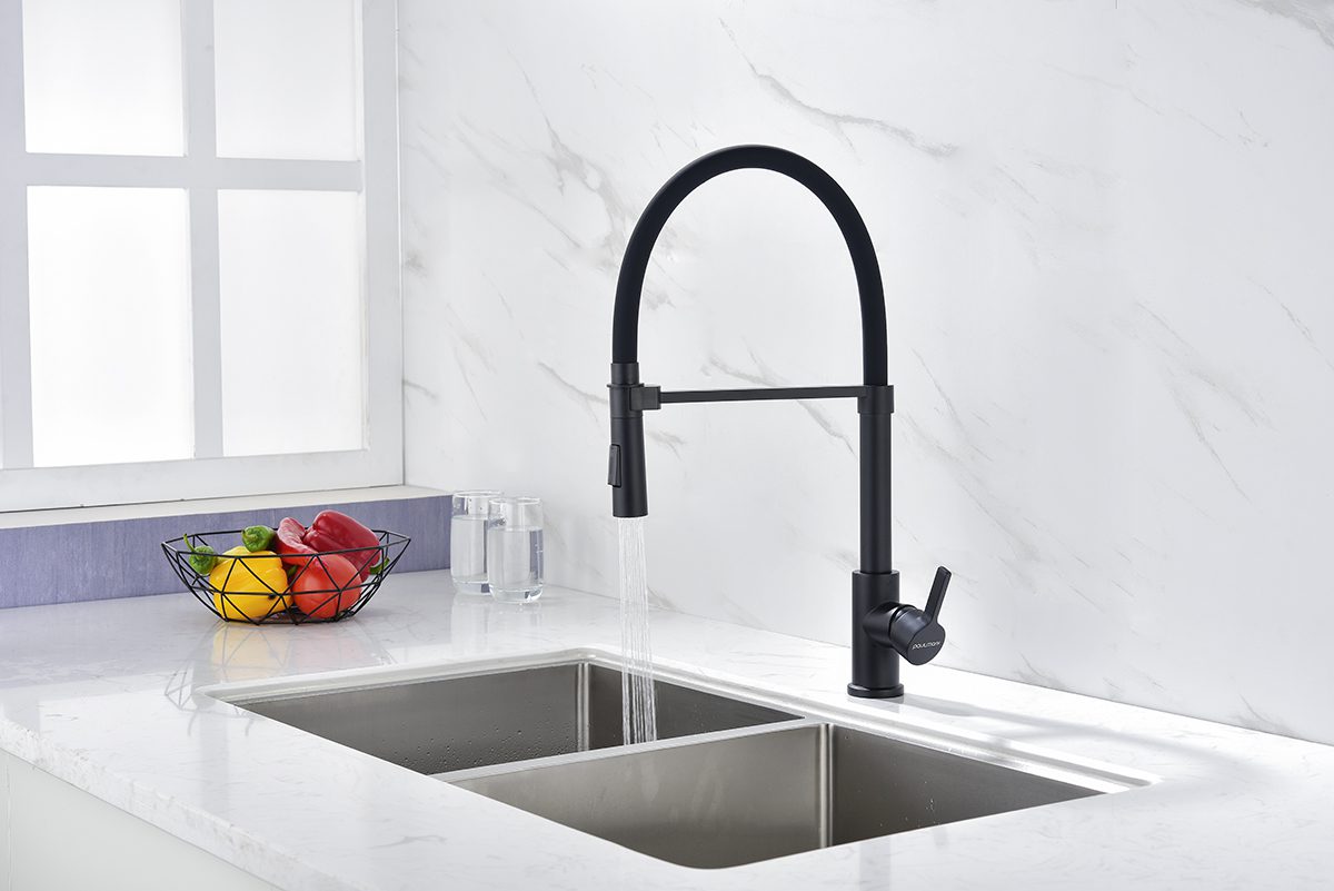 Смеситель для кухни с гибким изливом PAULMARK HALT, антрацит, Ha214021-401 — изображение 7