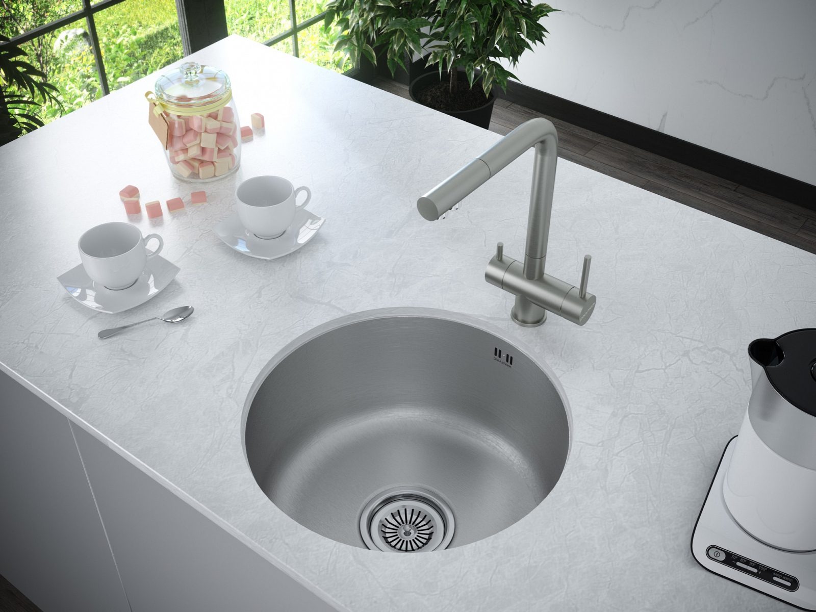 Смеситель для кухни под фильтр PAULMARK SKALEN, нержавеющая сталь, Sk213020-SS — изображение 3