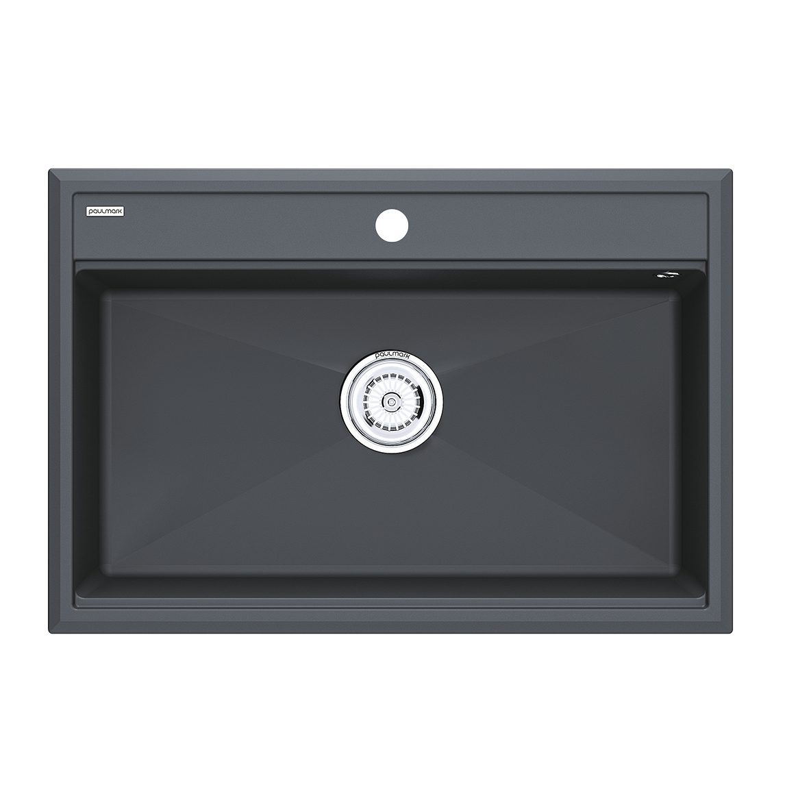Кухонная мойка PAULMARK STEPIA 80, PM117551-AN, антрацит, 750х510 мм