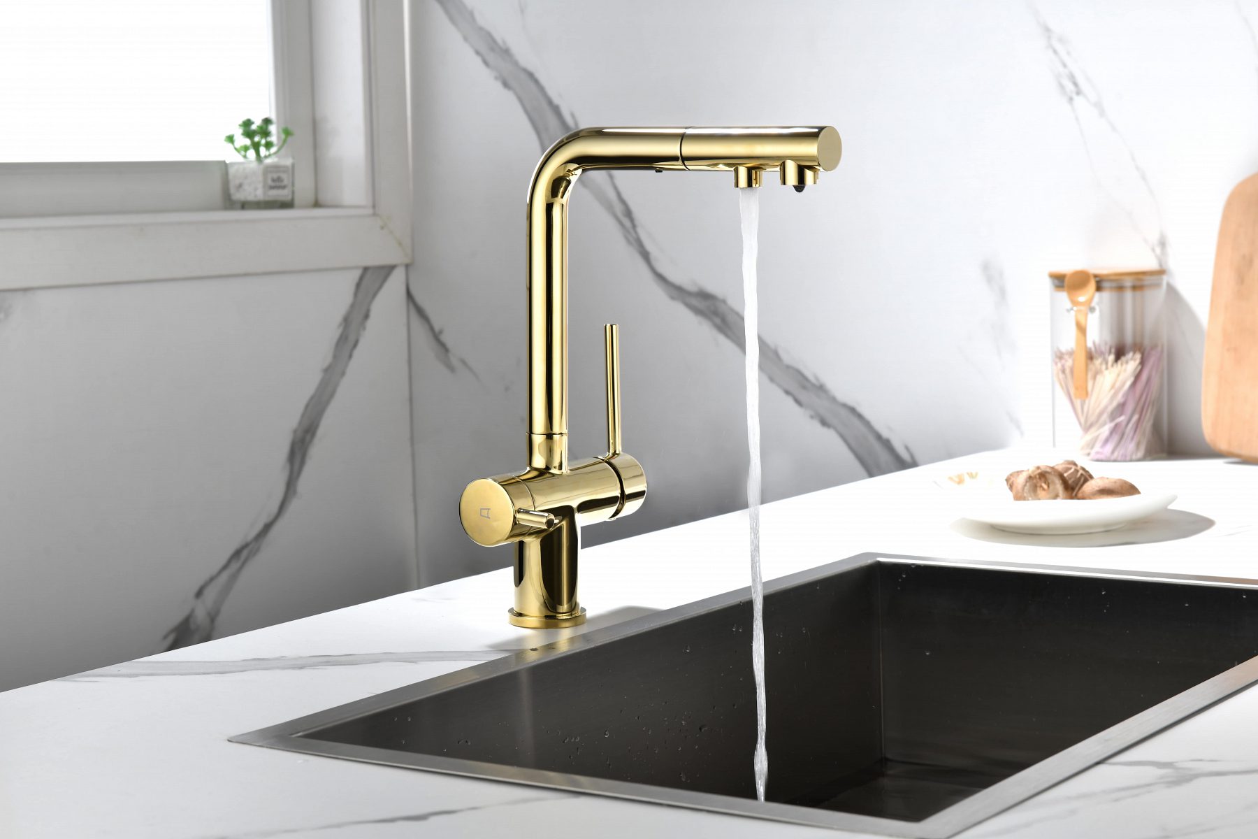 Смеситель для кухни под фильтр PAULMARK SERPENTINE, золото, Se213222-G — изображение 8