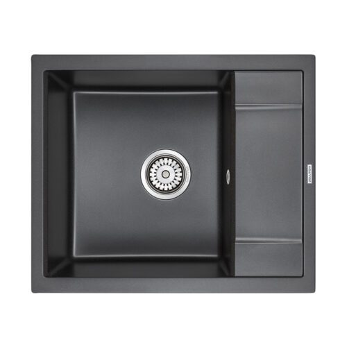 Кухонная мойка PAULMARK FLUGEN 50-600, PM216050-BL, черный, 600х500
