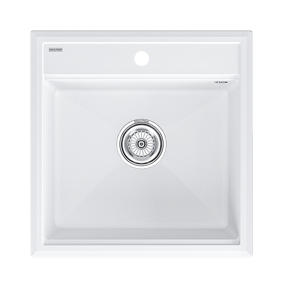 Кухонная мойка PAULMARK STEPIA 50, PM115051-WH, белый, 500х510 мм
