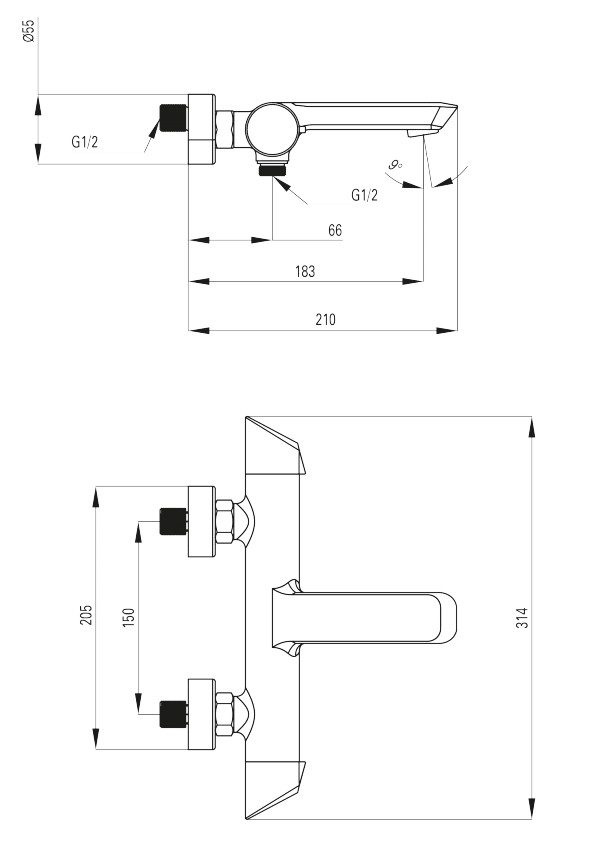 Термостатический смеситель для ванны DEANTE ARNIKA TITANIUM BQA D10M — изображение 4