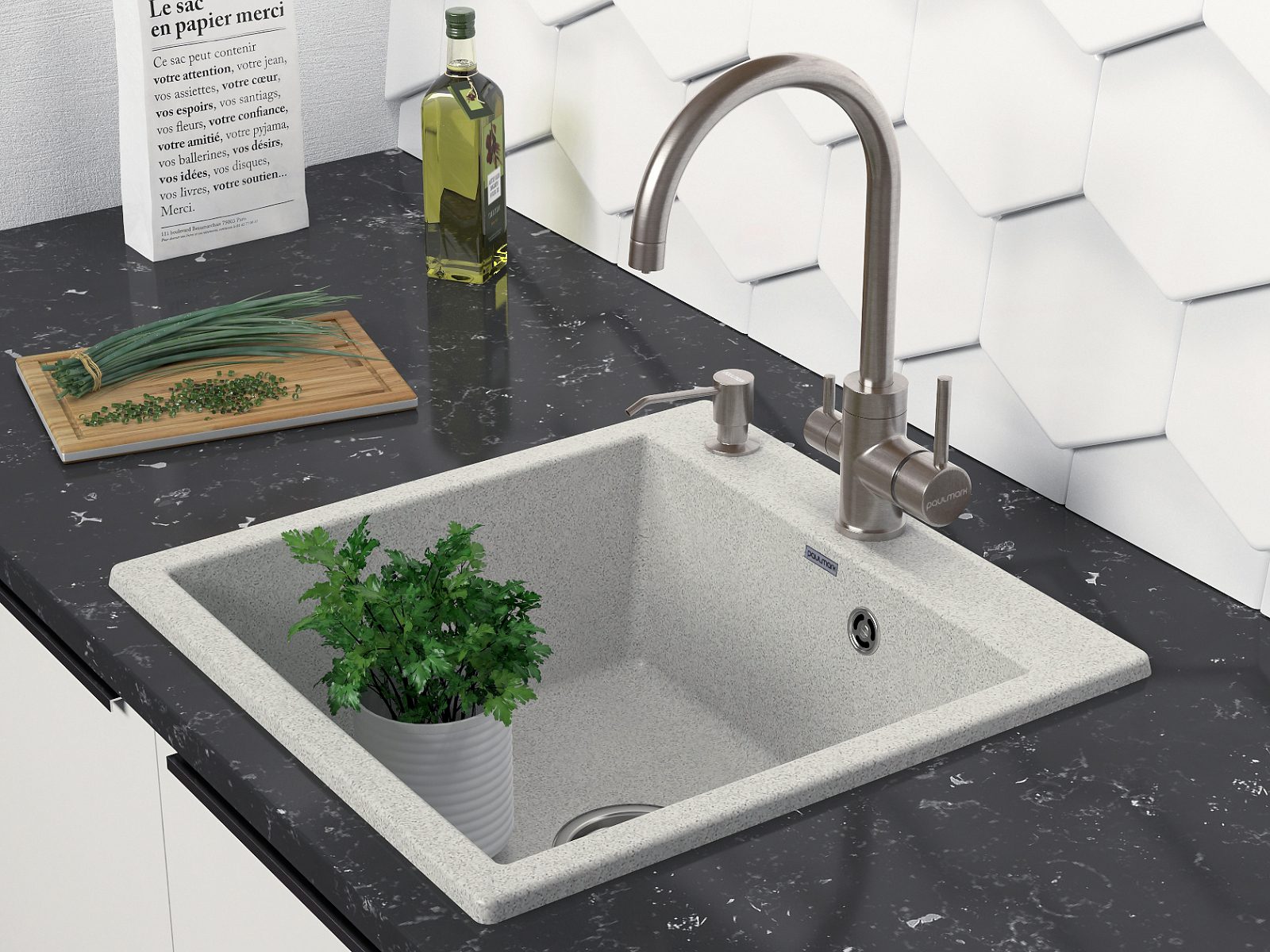 Смеситель для кухни под фильтр PAULMARK ESSEN, никель, Es213211-NI — изображение 2