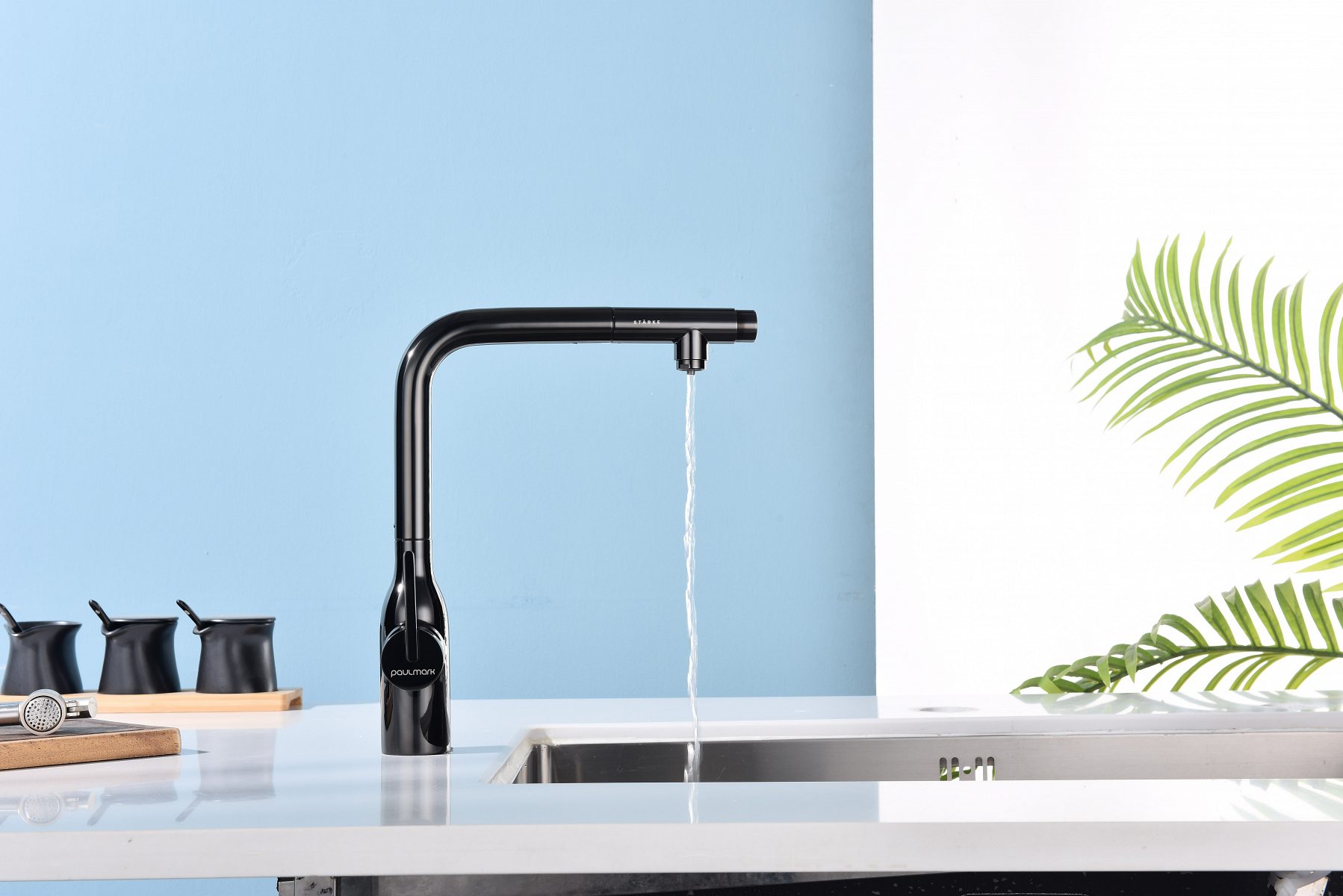 Смеситель для кухни под фильтр PAULMARK VIPER, глянцевый черный, Vi213105-GB — изображение 2