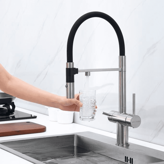 Смеситель для кухни под фильтр PAULMARK GRAVITY, никель, Gr213188-NI — изображение 4