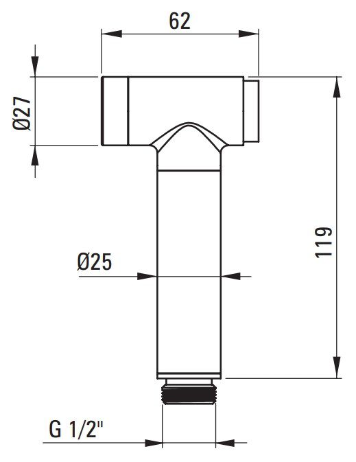Смеситель скрытого монтажа для гигиенического душа DEANTE JASMIN NERO BGJ N34M — изображение 3