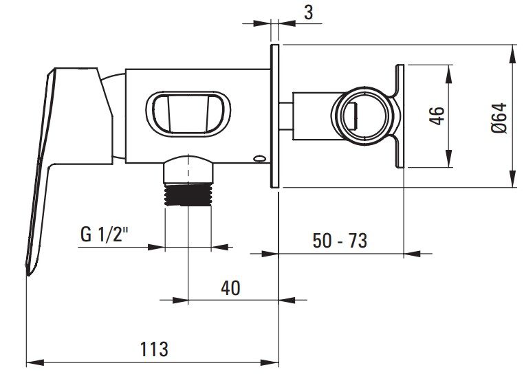 Смеситель скрытого монтажа для гигиенического душа DEANTE ARNIKA GOLD BQA Z34M — изображение 4