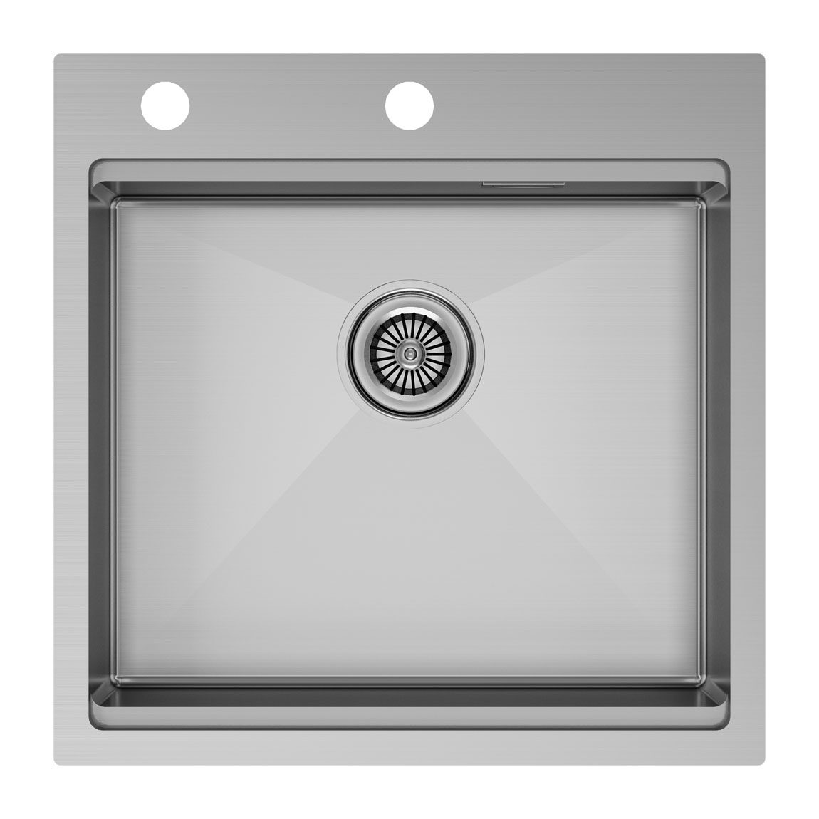 Кухонная мойка PAULMARK KRONER-PRO 51, PM705151-BS, брашированная сталь, 510х510мм