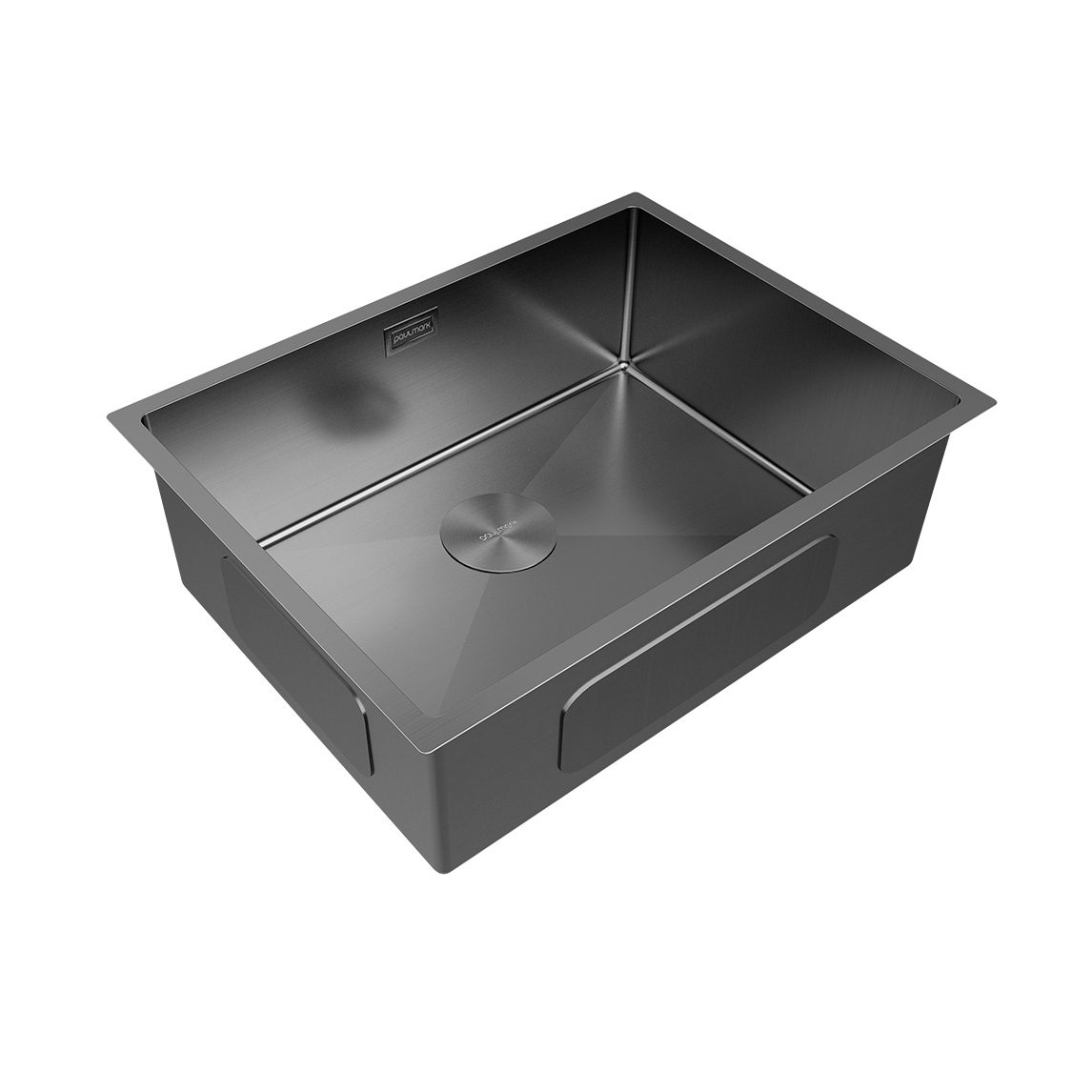 Кухонная мойка PAULMARK NEXT 58 UNI, PM215844-GM, вороненая сталь, 580х440мм — изображение 2