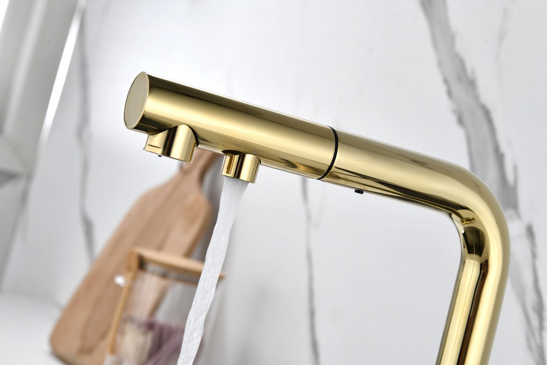 Смеситель для кухни под фильтр PAULMARK SERPENTINE, золото, Se213222-G — изображение 4