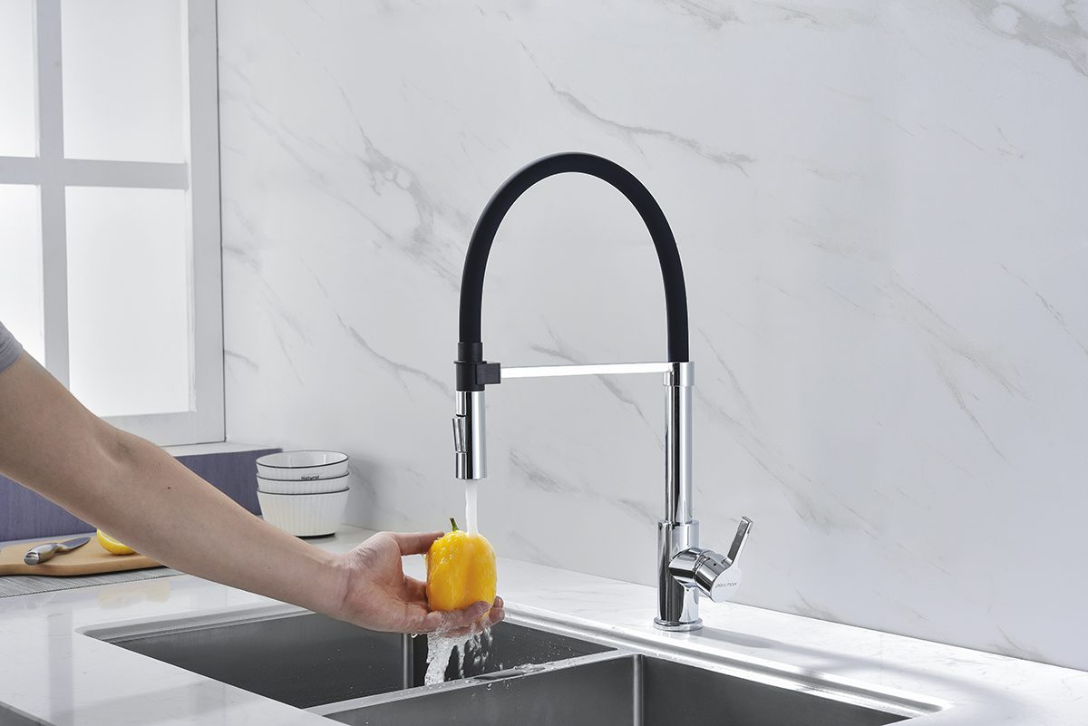 Смеситель для кухни с гибким изливом PAULMARK HALT, хром, Ha214021-CR — изображение 2