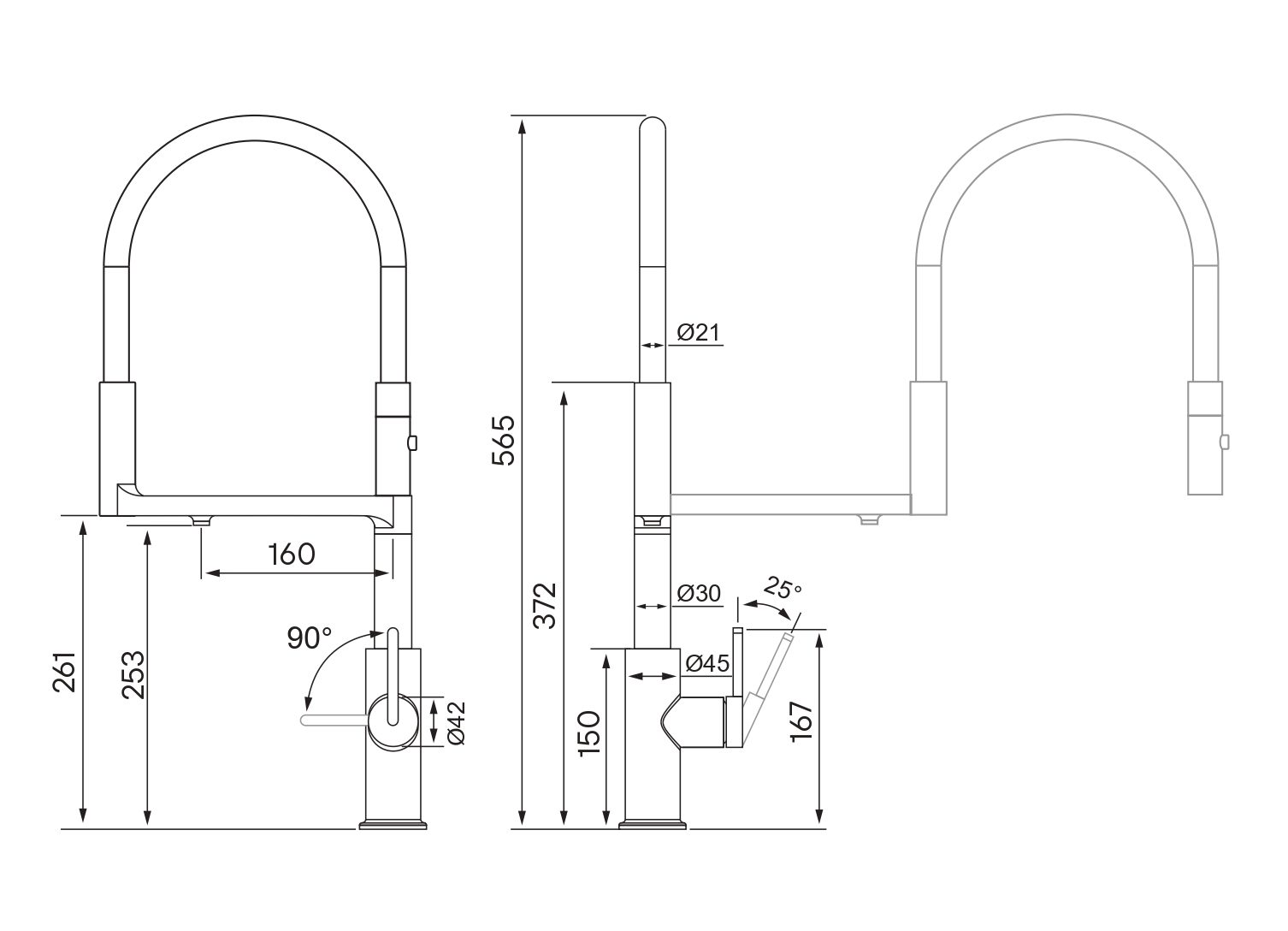 Смеситель для кухни под фильтр PAULMARK TORNADO, беретта, To213402-B — изображение 9