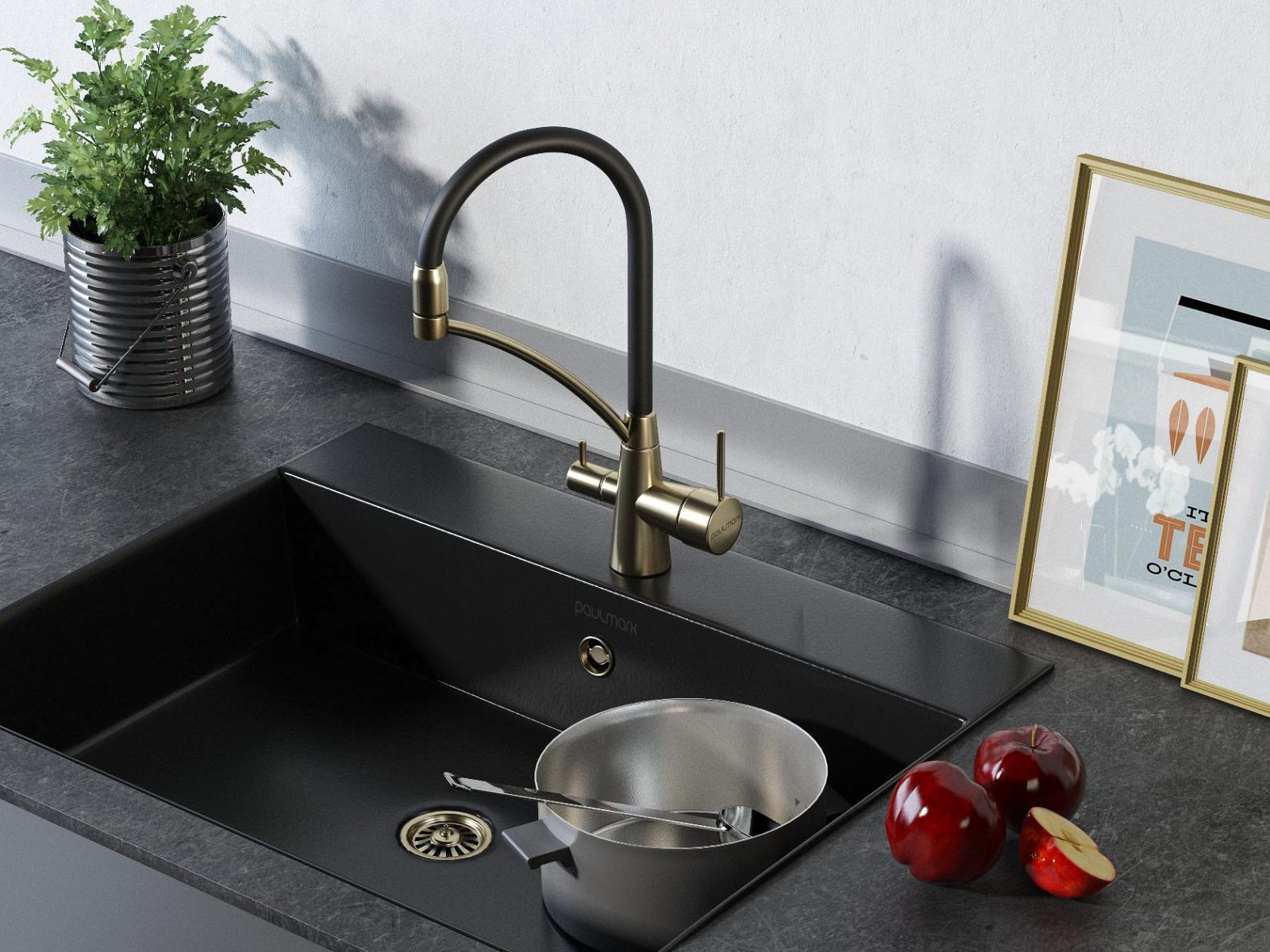 Смеситель для кухни под фильтр PAULMARK SIEGEN, бронза, Si213111-BR — изображение 2