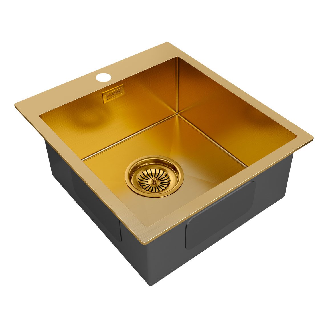 Кухонная мойка PAULMARK KRONER 45, PM214551-BG, брашированное золото, 450х510мм — изображение 2