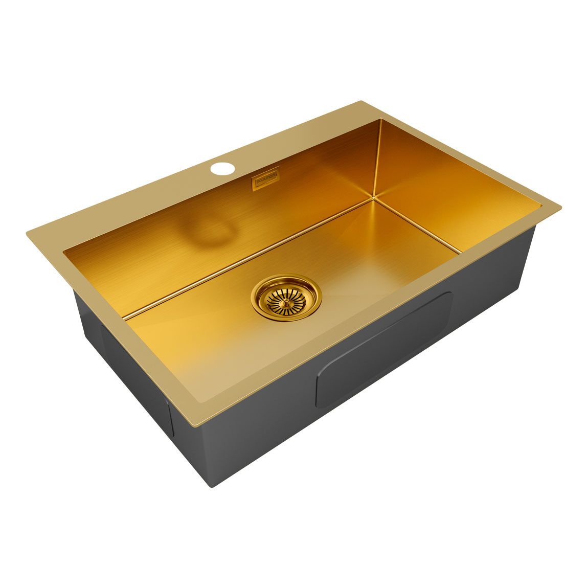Кухонная мойка PAULMARK KRONER 75, PM217551-BG, брашированное золото, 750х510мм — изображение 2