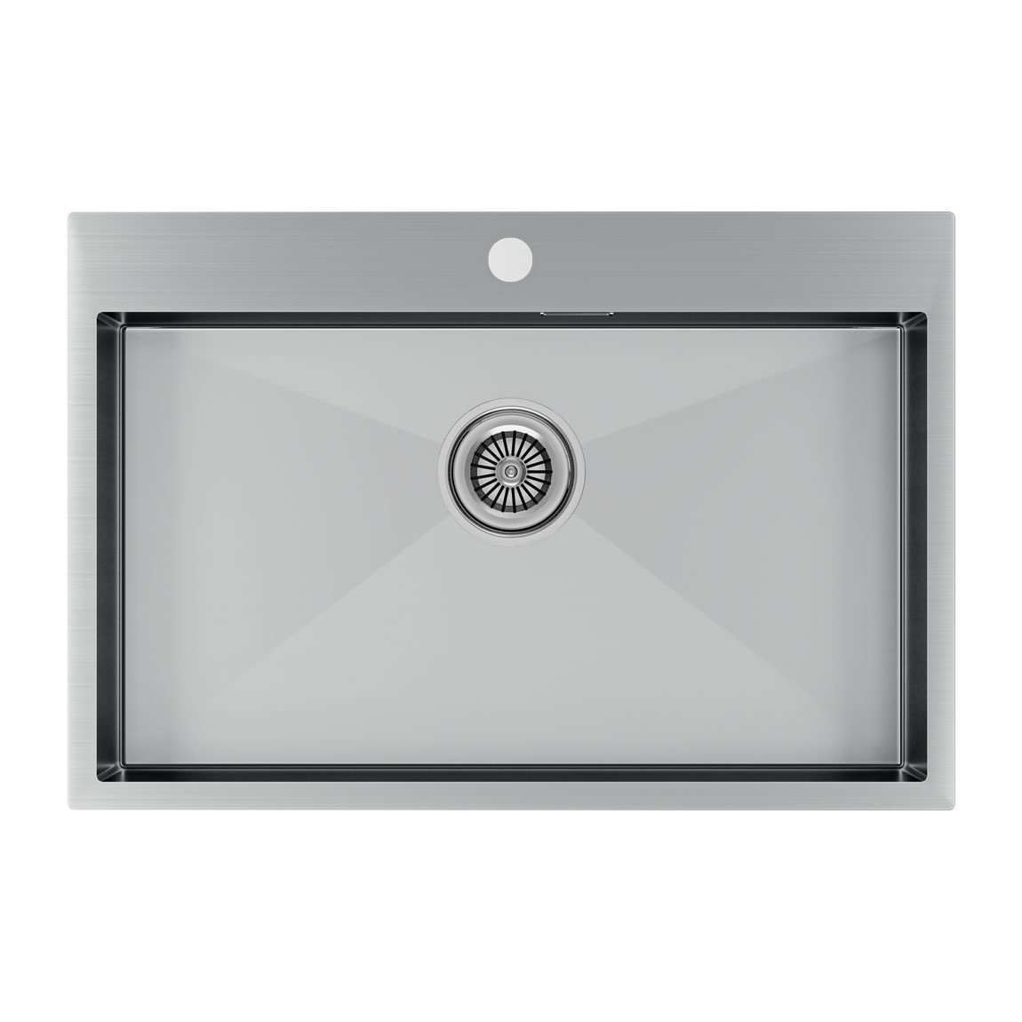 Кухонная мойка PAULMARK KRONER 75, PM217551-BS, брашированная сталь, 750х510мм