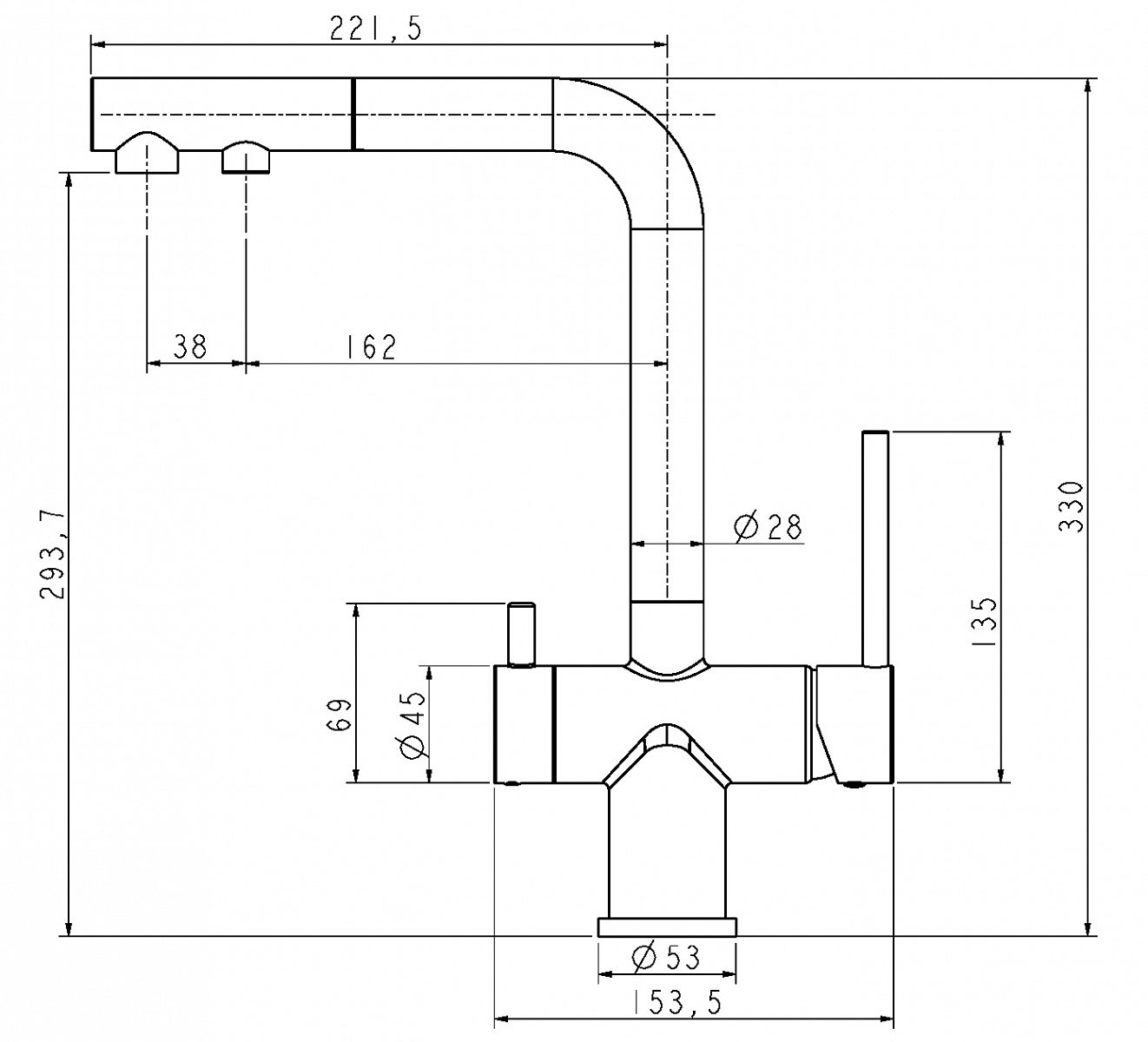 Смеситель для кухни под фильтр PAULMARK SERPENTINE, золото, Se213222-G — изображение 9