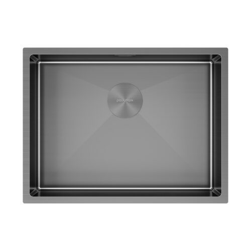 Кухонная мойка PAULMARK NEXT 58 UNI, PM215844-GM, вороненая сталь, 580х440мм