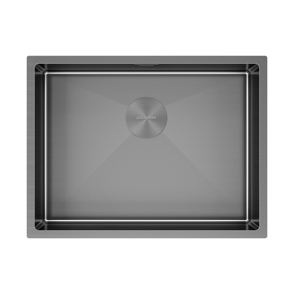 Кухонная мойка PAULMARK NEXT 58 UNI, PM215844-GM, вороненая сталь, 580х440мм