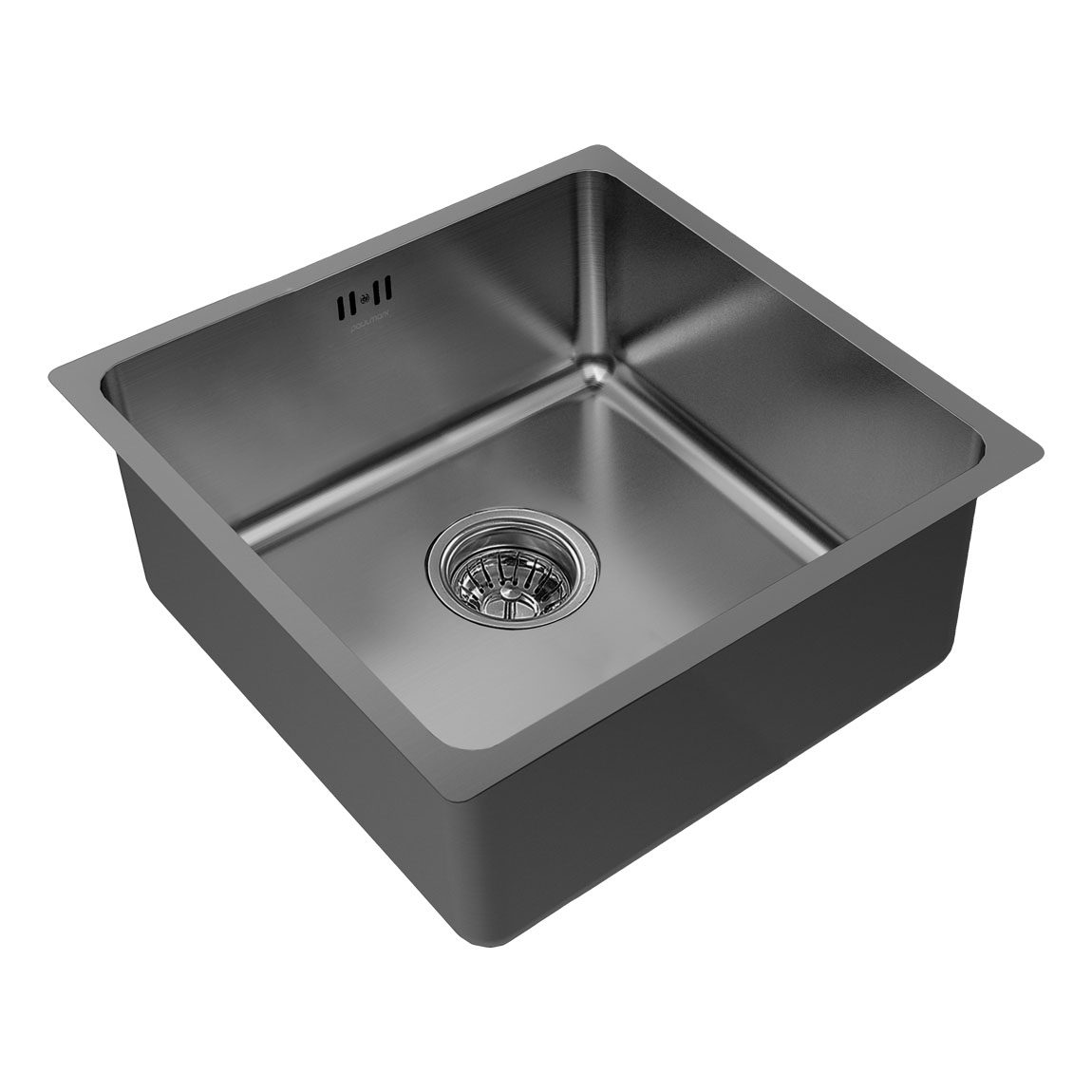 Кухонная мойка PAULMARK VISTA 44, PM304444-GM, вороненая сталь, 440х440мм — изображение 2