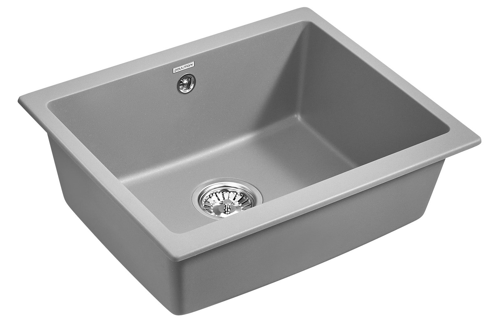 Кухонная мойка PAULMARK GERA 60, PM205546-GRM, серый металлик, 555х460 — изображение 2