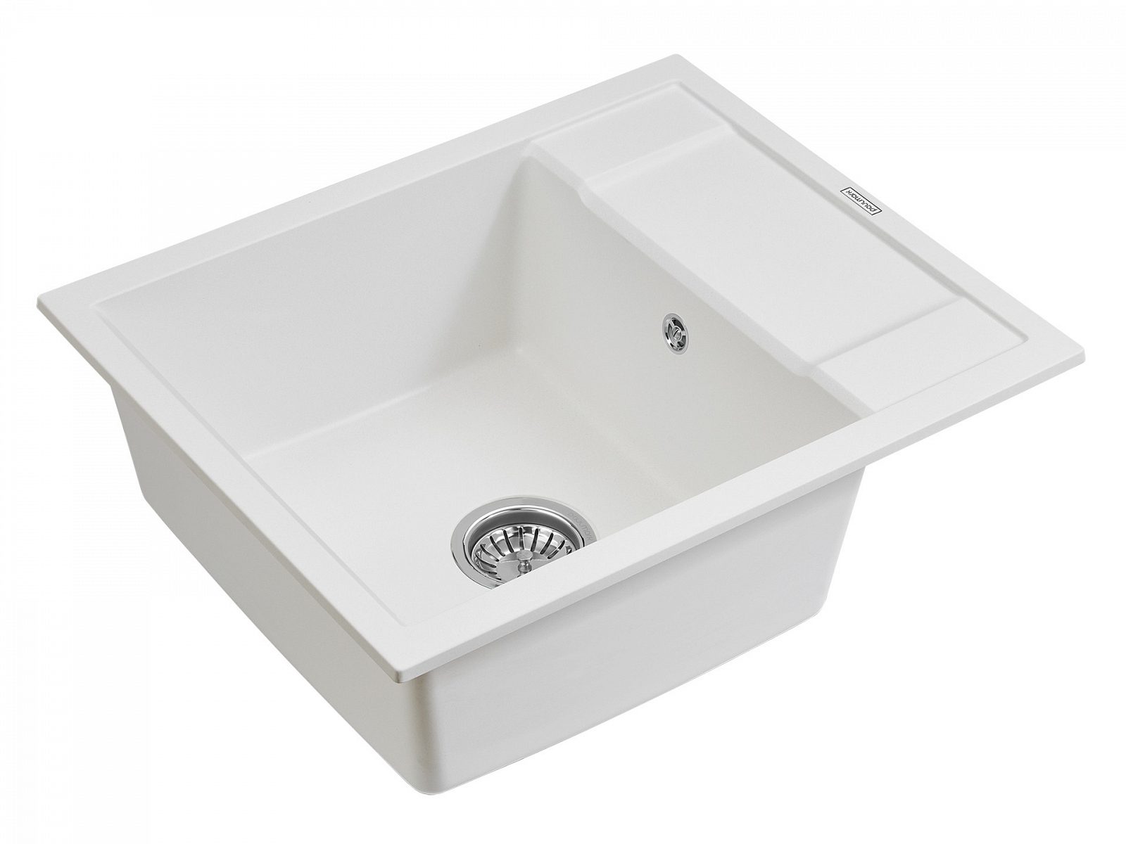 Кухонная мойка PAULMARK FLUGEN 50-600, PM216050-WH, белый, 600х500 — изображение 2