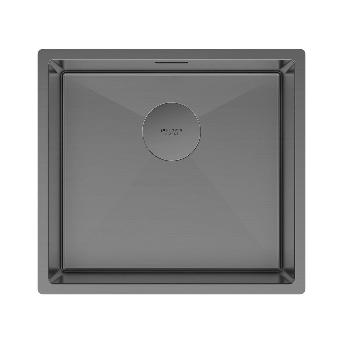 Кухонная мойка PAULMARK NEXT 48 UNI, PM214844-GM, вороненая сталь, 480х440мм