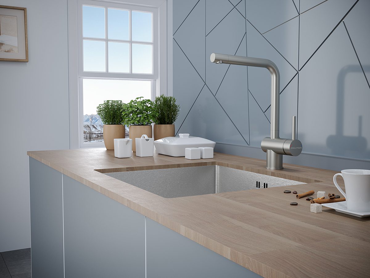 Смеситель для кухни PAULMARK SPRING, нержавеющая сталь, Sp212067-SS — изображение 2