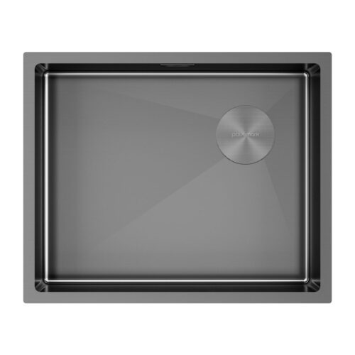 Кухонная мойка PAULMARK NEXT-SKEW 54 UNI, PM885444-GM, вороненая сталь, 540х440мм