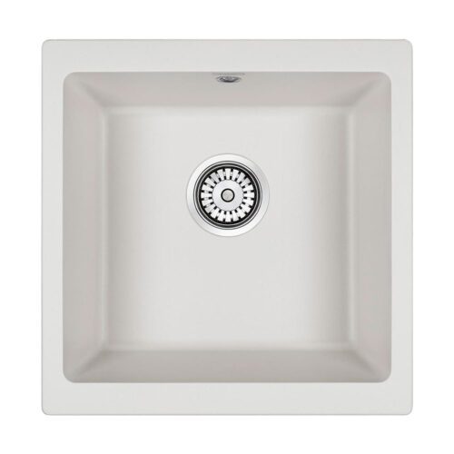Кухонная мойка PAULMARK GERA 50, PM104546-WH, белый, 450х460 мм