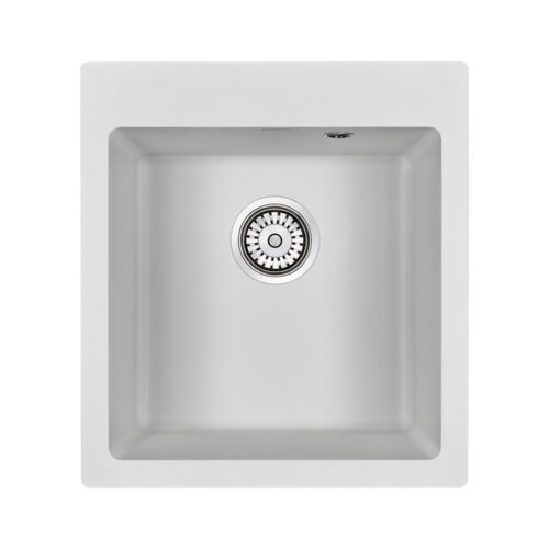 Кухонная мойка PAULMARK KANTE 45, PM104651-WH, белый, 460х510 мм