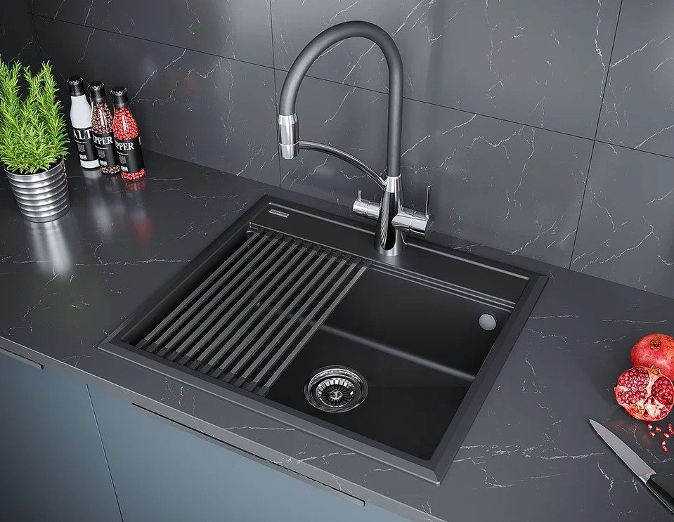 Кухонная мойка PAULMARK STEPIA 60, PM115951-AN, антрацит, 590х510 мм — изображение 3