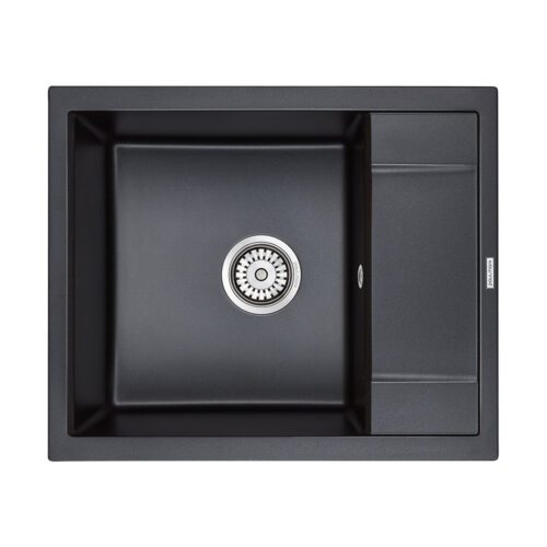 Кухонная мойка PAULMARK FLUGEN 50-600, PM216050-BLM, черный металлик, 600х500
